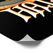 Poster Happpy Halloween Chat avec Citrouille (Coin)