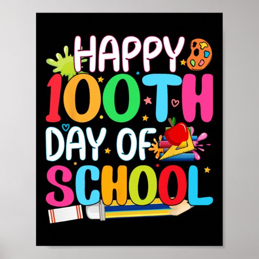Poster Happy 100e Jour de l'Âge de l'École (Devant)