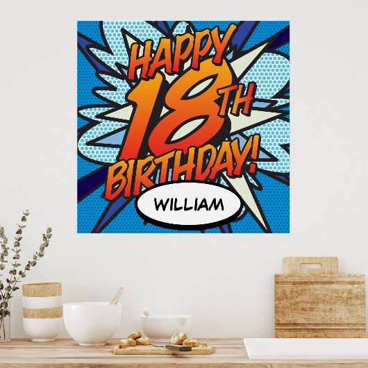 POSTER HAPPY 18TH BIRTHDAY (Cuisine)