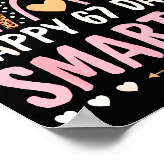 Poster Happy 67 Days Smarter 67th Day Of School Rainbow G (Coin)