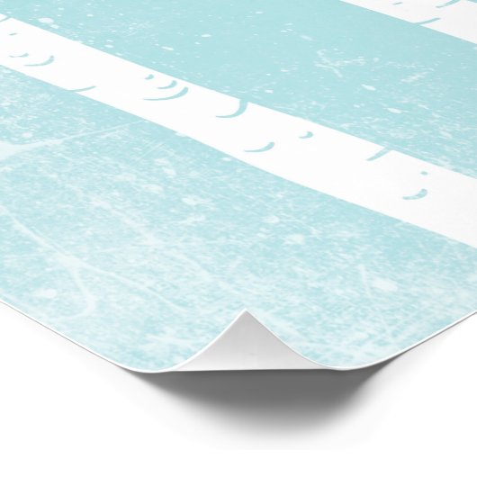 Poster Happy Animal avec Fleurs en Forêt Bleue-Cerf (Coin)