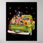 Poster Happy Automne Y'all Bordure Collie Chien sur Camio (Devant)