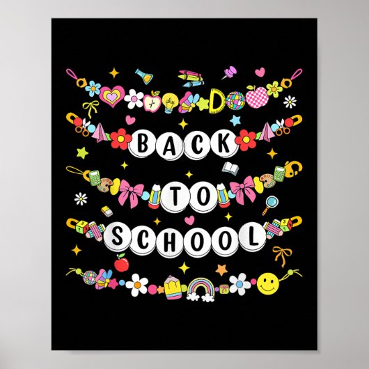 Poster Happy Back To School Bracelet First Day Of School  (Devant)
