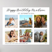 Poster Happy Birthday Personnalisé Photo Collage (Devant)