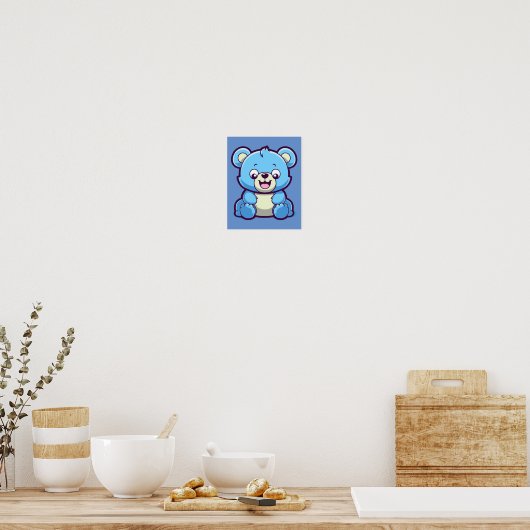 Poster Happy Bluey Bear (Cuisine)