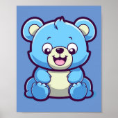 Poster Happy Bluey Bear (Devant)
