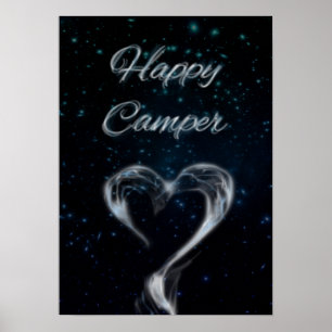 Poster happy camper love fumée