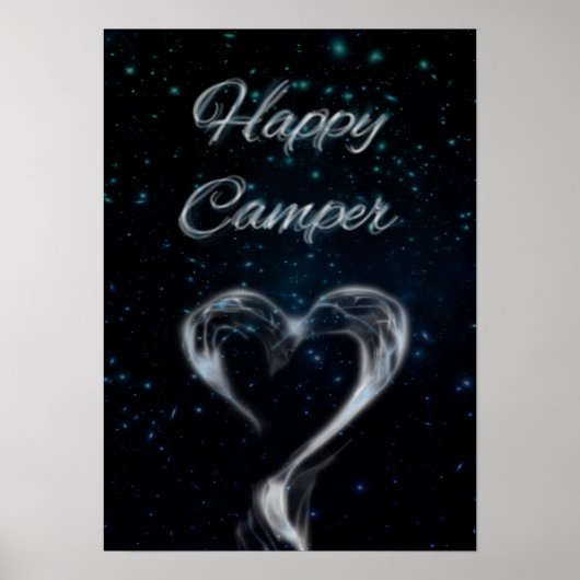 Poster happy camper love fumée (Devant)