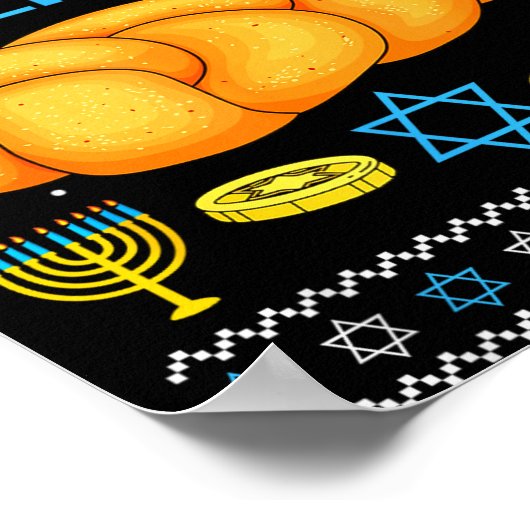 Poster Happy Challah Days Ugly Christmas Hanukkah  (Coin)