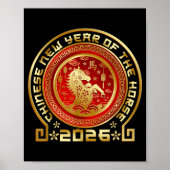 Poster Happy Chinese Lunar New Year 2026 Zodiac Year Of T (Devant)