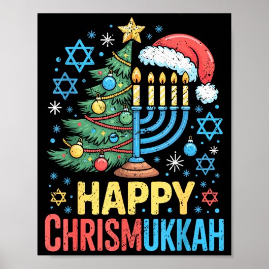 Poster Happy Chrismukkah Holiday Christmas And Hanukkah S (Devant)