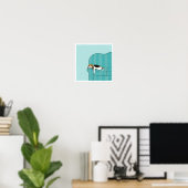Poster Happy Couch Beagle | Chien dormant mignon | Art po (Bureau à domicile)
