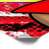 Poster Happy Curls Pop Art Laughl Girl (Coin)