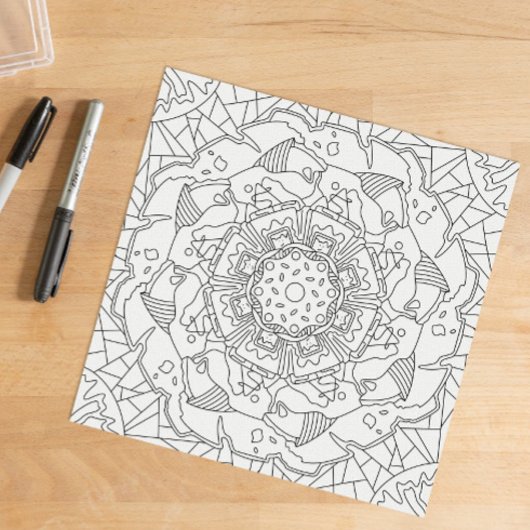 Poster Happy Doodles : Page de coloriage joyeuse