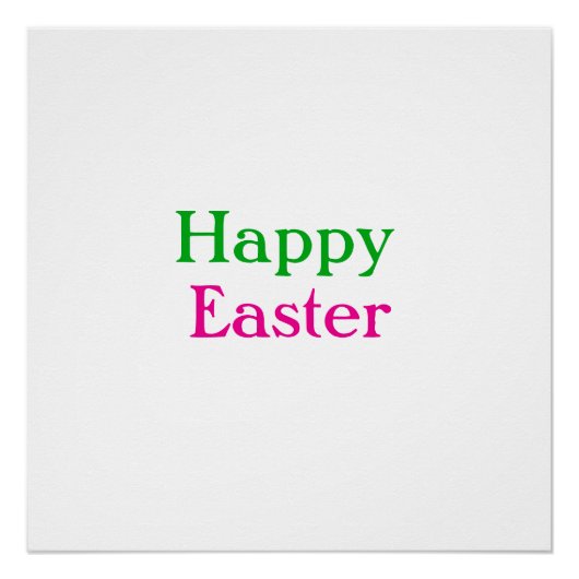 Poster Happy easter boho vert rose enfants ajouter nom ti (Devant)