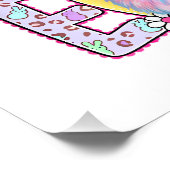 Poster Happy Easter Bunny Coquette Bow Preppy Easter Day  (Coin)