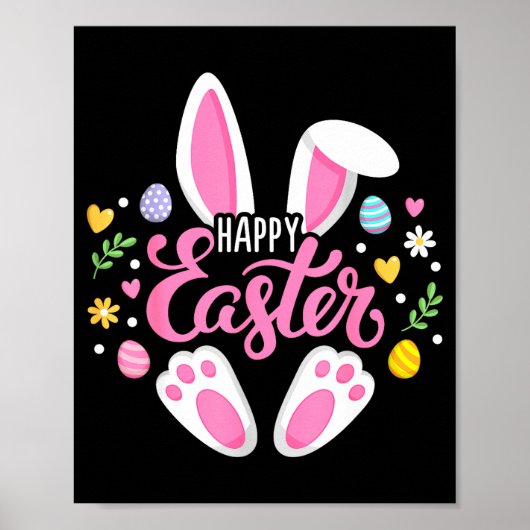 Poster Happy easter bunny easter egg hunt squad easterHap (Devant)