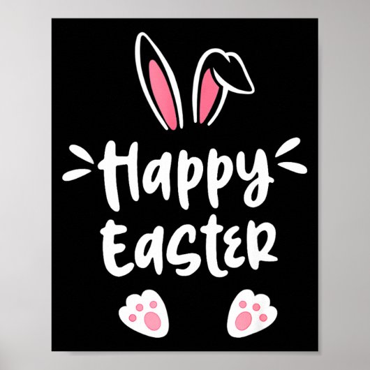 Poster Happy easter bunny spring easter egg easter menHap (Devant)