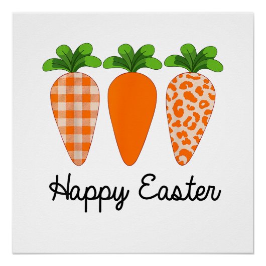 Poster Happy Easter Carrot Cute Easter T-Shirt (Devant)