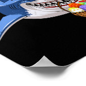 Poster Happy Easter Shark Bunny With Easter Basket Boys G (Coin)