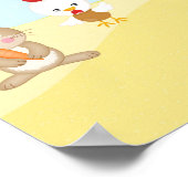 Poster Happy Easter with Cute Farm Animals (Coin)