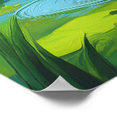 Poster Happy Easter Yellow Chicks in a Pond by a Red Barn (Coin)