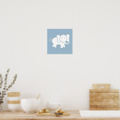 Poster Happy Elephant Art Print (Cuisine)