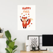 Poster Happy Fall Jote Fox (Bureau à domicile)