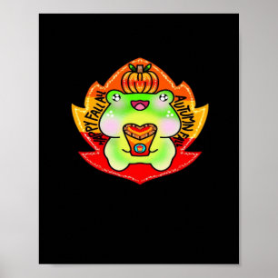 Poster Happy Fall Y'all Citrouille Automne saison surdime