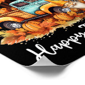 Poster Happy Fall Y'all Gnome Citrouille Camion Thanksgiv (Coin)