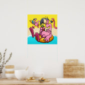 Poster Happy Flamant rose photo (Cuisine)
