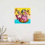 Poster Happy Flamant rose photo (Cuisine)