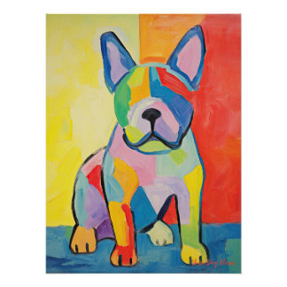 Poster Happy French Bulldog 02 - Kaori