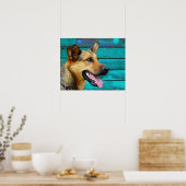 Poster Happy German Shepherd Dog (Cuisine)