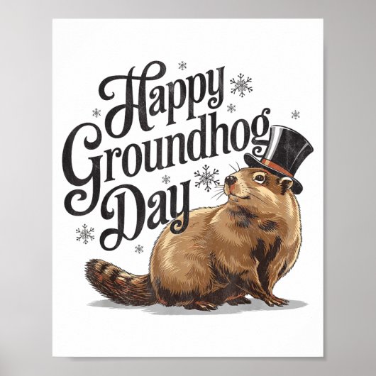 Poster Happy Groundhog Day Ground Hog Animal Costume Men (Devant)