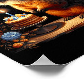 Poster Happy Groundhog Day Ground Hog With Birthday Cake  (Coin)