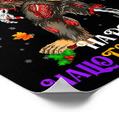 Poster Happy Hallothanksmas Bigfoot Halloween Thanksgivin (Coin)