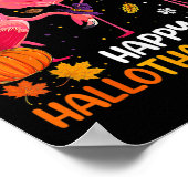 Poster Happy Hallothanksmas Flamant rose (Coin)