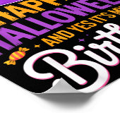 Poster Happy Halloween And Yes It’s My Birthday Witch Hat (Coin)