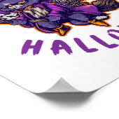 Poster Happy Halloween Chat sorcier Halloween (Coin)