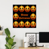 Poster Happy Halloween Citrouilles (Bureau à domicile)