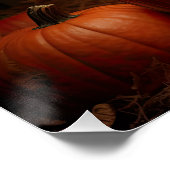 Poster Happy Halloween Farm Chicken Rooster Citrouille Pa (Coin)