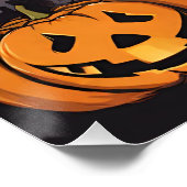 Poster Happy Halloween - Haunted House, Citrouilles et ch (Coin)