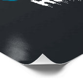 Poster Happy Halloween Maison hantée bleue et noire (Coin)