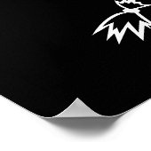 Poster Happy Halloween noir blanc éffrayant (Coin)