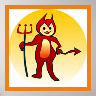 POSTER "HAPPY HALLOWEEN" PETIT DIABLE