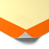 Poster Happy Halloween Witch Kitten Orange Bordure (Coin)