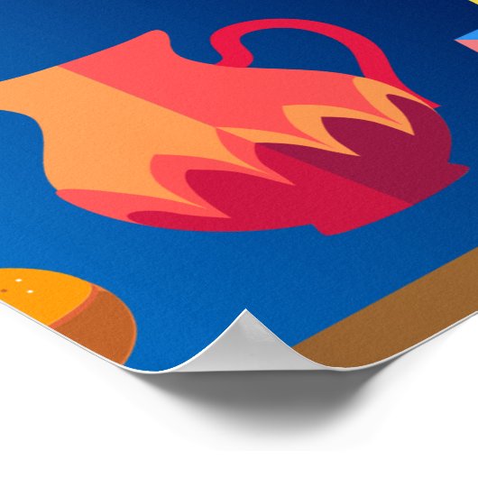 Poster Happy Hanoukka Gold Menorah Lights Art (Coin)