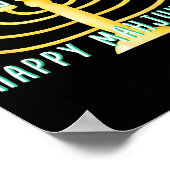 Poster Happy Hanukkah Mahjong Menorah Mahjukkah Chanukkah (Coin)