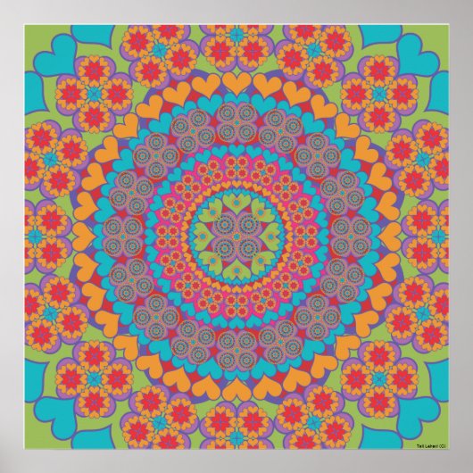 Poster Happy Heart Mandala 1 (Devant)